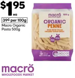 Woolworths Macro Organic Pasta offer
