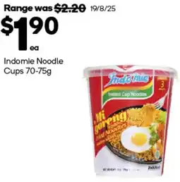 Woolworths Indomie Noodle Cups offer
