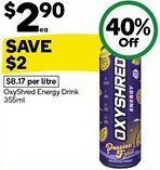 Woolworths OxyShred Energy Drink offer