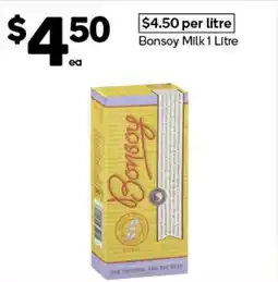 Woolworths Bonsoy Milk offer