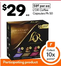 Woolworths L'OR Coffee Capsules offer