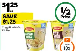 Woolworths Maggi Noodles Cup offer