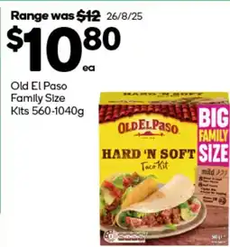 Woolworths Old El Paso Family Size Kits offer