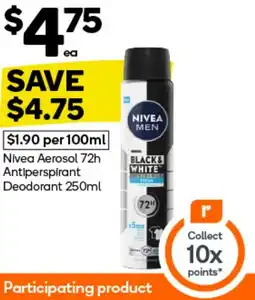 Woolworths Nivea Aerosol 72h Antiperspirant Deodorant offer