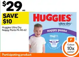 Woolworths Huggies Ultra Dry Nappy Pants offer