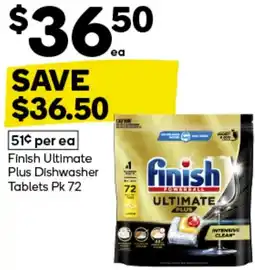 Woolworths Finish Ultimate Plus Dishwasher Tablets offer