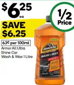 Woolworths Armor All Ultra Shine Car Wash & Wax offer
