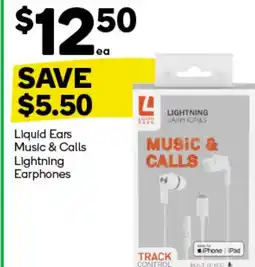 Woolworths Liquid Ears Music & Calls Lightning Earphones offer