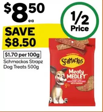 Woolworths Schmackos Strapz Dog Treats offer