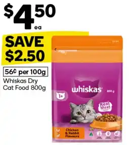 Woolworths Whiskas Dry Cat Food offer