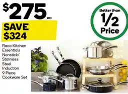 Woolworths Raco Kitchen Essentials Nonstick/ Stainless Steel Induction offer