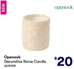 Woolworths Openook Decorative Stone Candle offer