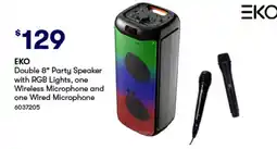 Woolworths EKO Double 8" Party Speaker with RGB Lights, offer