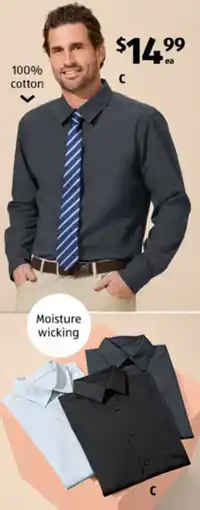 ALDI Men's Cotton Shirt offer