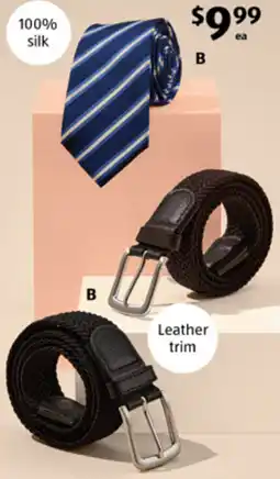 ALDI Silk Tie or Braided Belt offer