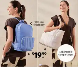 ALDI Foldable Backpack or Tote offer