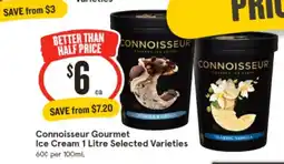 IGA Connoisseur Gourmet Ice Cream offer