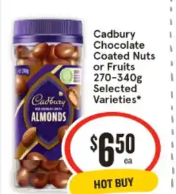 IGA Cadbury chocolate coated nuts or fruits offer
