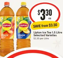 IGA Lipton Ice Lipton Ice Tea 1.5 Litre Selected Varieties offer