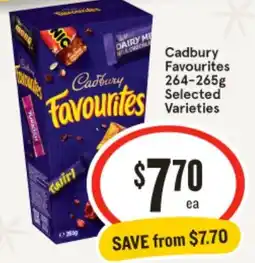 IGA Cadbury Favourites offer