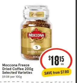 IGA Moccona Freeze Dried Coffee offer