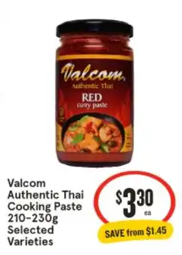 IGA Valcom Authentic Thai Cooking Paste offer