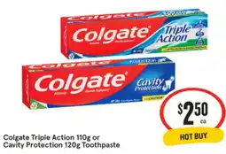 IGA Colgate triple action or cavity protection offer