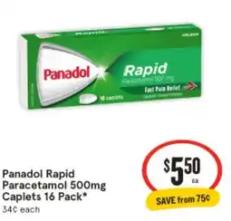 IGA Panadol Rapid Paracetamol 500mg offer