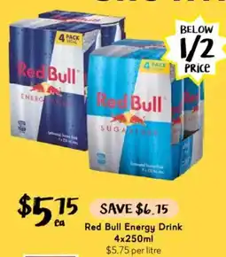 Drakes Red bull energy drink offer