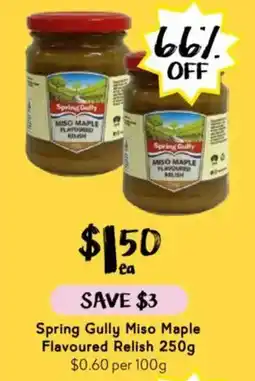 Drakes Spring Gully Miso Maple Flavoured Relish offer