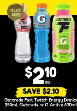 Drakes Gatorade Fast Twitch Energy Drinks , Gatorade or G Active offer