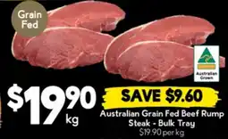 Drakes Australian grain fed beef rump steak - bulk tray offer