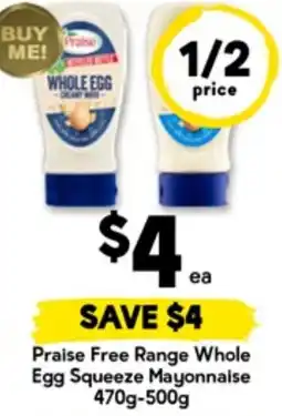 Drakes Praise Free Range Whole Egg Squeeze Mayonnaise offer