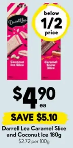 Drakes Darrell Lea Caramel Slice and Coconut Ice offer