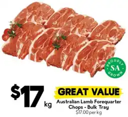 Drakes Australian lamb forequarter chops - bulk tray offer