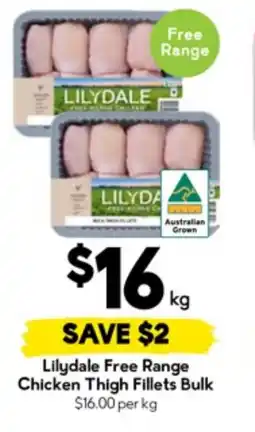 Drakes Lilydale Free Range Chicken Thigh Fillets Bulk offer