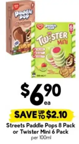 Drakes Streets Paddle Pops or Twister Mini offer