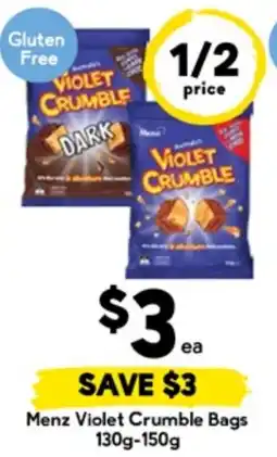 Drakes Menz Violet Crumble Bags offer