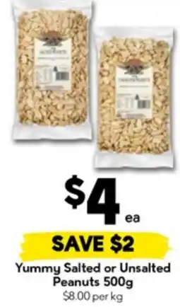 Drakes Yummy Salted or Unsalted Peanuts offer