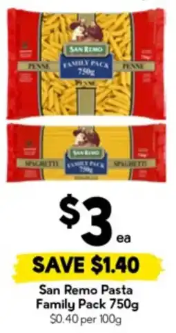 Drakes San Remo Pasta Family Pack offer