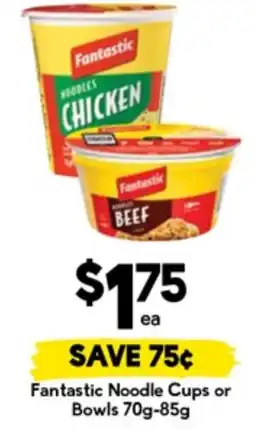 Drakes Fantastic Noodle Cups or Bowls offer