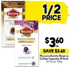 Drakes Moccona Barista Reserve Coffee Capsules offer