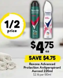 Drakes Rexona Advanced Protection Antiperspirant Aerosol offer