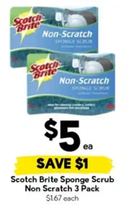 Drakes Scotch Brite Sponge Scrub Non Scratch offer