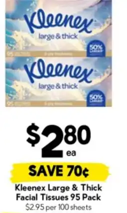 Drakes Kleenex Large & Thick Facial Tissues offer