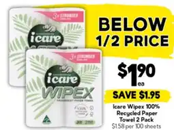 Drakes Icare Wipex 100% Recycled Paper Towel offer