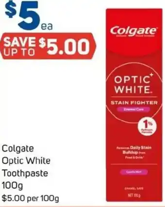 Foodland Colgate Optic White Toothpaste offer