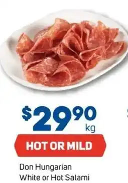Foodland Don Hungarian White or Hot Salami offer