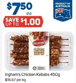 Foodland Ingham's Chicken Kebabs offer