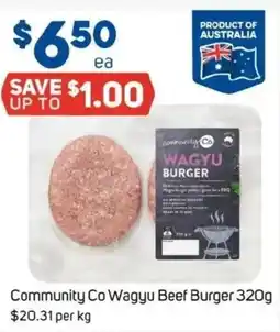 Foodland Community Co Wagyu Beef Burger offer